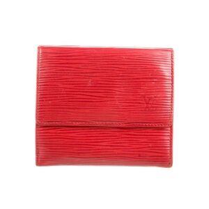 Authentic Louis Vuitton Red Epi bifold wallet